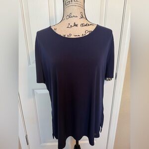 Michael Kors Women’s Navy Short-Sleeve Cut Out Top Size XL